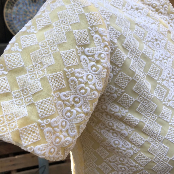 Vintage dress 60s size xmall small yellow mini - Picture 4 of 7